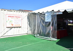 Entrance to the trial location at Windmill in Buellton. At this location, Kientzler, 2Plant International, J.Berry Nurseries, Skagit, Oasis, Pelemix and Dramm were showcasing their products.